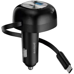 АЗП Proove Pulsar 65W (Type-C + USB) + Retractable Type-C Cable - мініатюра 4