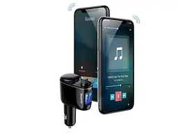 Автомобільний зарядний пристрій з FM-трансмітером BASEUS Locomotive Bluetooth MP3 Vehicle Charger(CCALL-RH01) - мініатюра 5