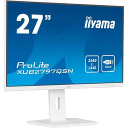 Монітор 27" Iiyama XUB2797QSN-W2 White QHD IPS 100Hz (XUB2797QSN-W2) - мініатюра 2