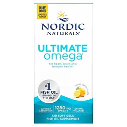 Риб'ячий жир Nordic Naturals Ultimate Omega зі смаком лимона 1280 мг 120 капсул - мініатюра 2