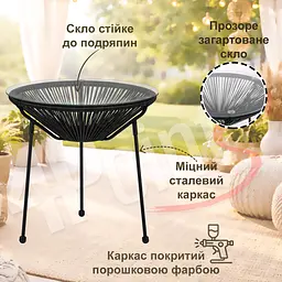 Стіл садовий 4Points Capri ⌀50см - мініатюра 4