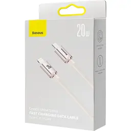 Кабель Baseus Lightning Crystal Shine Series Fast Charging Data Cable Type-C to Lightning 20W 1.2m Pink (CAJY001304) - мініатюра 3