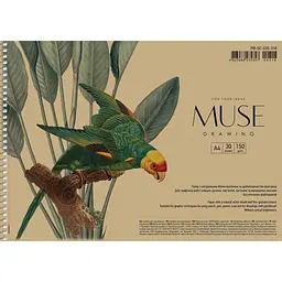 Альбом Muse Drawing на спіралі A4 30 аркушів в асортименті (PB-SC-030-318) - мініатюра 3