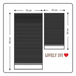 Набір 2 жакардові рушники Lovely Svi для ванної, готелів, СПА, на подарунок 70 х 140 см і 50 х 90 см Oxford Stripe Cool бежево - сірий (351124) - мініатюра 5