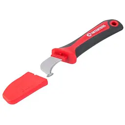 Ніж будівельний кабельника електрика для зняття ізоляції Intertool HT-0562 170 мм з п'ятою
