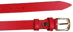 Жіночий шкіряний ремінь Skipper 1628-20 Червоний 2 см