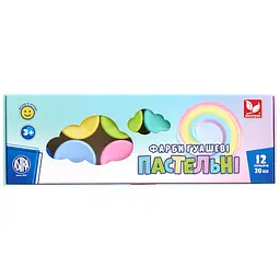 Гуашеві фарби Школярик Пастельні 12 кольорів (301118001-UA)