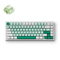 Ігрова механічна клавіатура Mchose G75 Pro / Три режими підключення / Matcha Latte Switch / Green - мініатюра 2