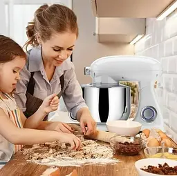 Кухонний комбайн планетарний Cookdeyi міксер тістоміс 1800 Вт чаша 8 л SM 1522NM White - мініатюра 8