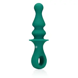 Анальна пробка Loveline Peacock Plume 16.5 см зелена - мініатюра 7