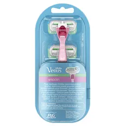 Станок для гоління жіночий Gillette Venus Smooth Sensitive з 2 змінними касетами - мініатюра 2