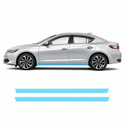 Антигравійна захисна бронеплівка за лекалами для Acura ILX I facelift 2016-2018 - нижня зона кузова пороги