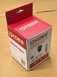 Донний клапан для раковини Koer PW-11-07 універсальний Click-Clack 1 1/4″ Графіт KR5793 - мініатюра 10