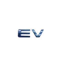 Емблема напис EV для BYD чорний глянець 50×50 мм пластик (на скотчі)