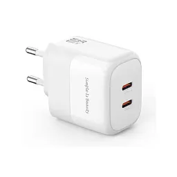 Зарядний пристрій XO L140 35 Вт 2xUSB-C PD білий (L140_White)