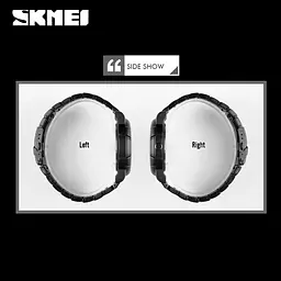 Оригінальний годинник Skmei Skull 9178 Black-Silver - мініатюра 6