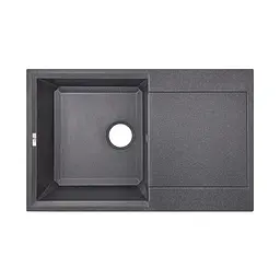 Кухонна мийка Lidz 790x495/230 BLA-03 (LIDZBLA03790495230), Чорний