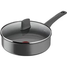 Сотейник Tefal з кришкою Renewal 24см алюміній бакеліт скло сірий kuh0014755