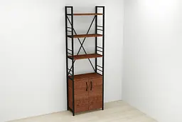 Етажерка 4/60 Ferrum-decor Серії Конект з тумбою 179x60x28 Чорний ДСП Венге (FRD-105540) - мініатюра 4