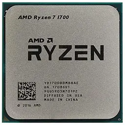 Процесор AMD Ryzen 7 1700 (YD1700BBM88AE) (Socket AM4, 16T, 3.7 ГГц, Tray) Б/в