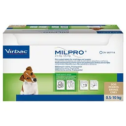 Virbac Milpro Милпро Антигельминтні 4 таблетки для цуценят і малих порід собак до 5кг