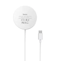 Зарядка Qi HOCO Original series magnetic wireless fast charger CW28 15W белое - мініатюра 5