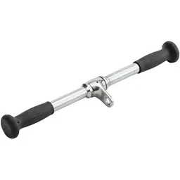 Ручка для верхньої тяги York Fitness 50см пряма з гумовими рукоятками, хром