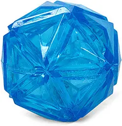 М'ячик для собак, що світиться Diamond Shape Elastic Squeaky Dog Ball з пищалкою