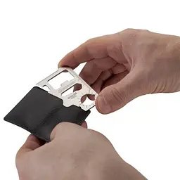 Мультитул картка 11 в 1 Intertool HT-0589, з відкривачкою, ножем, викруткою, лінійкою та ключами - мініатюра 4