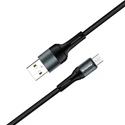 Дата кабель USB 2.0 AM to Micro 5P 1.0m nylon black ColorWay (CW-CBUM045-BK) - мініатюра 3
