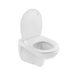 Унітаз підвісний Kroner KRP - A534UF Rimless 410x355x555 мм, сидіння Slim Duroplast / Soft-close / Quick relase, Білий - мініатюра 3