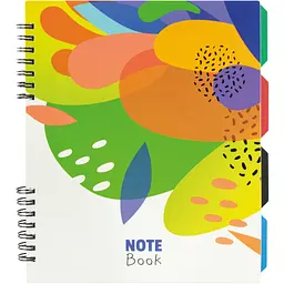 Блокнот Optima Flowers, B5 з розділювачами 120 аркушів, клітинка (O20356-16) - мініатюра 1