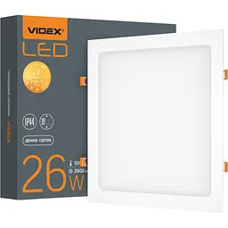 Уцінка. Вбудований світильник Videx LED Back квадрат 26W 5000K (VL-DLBS-265)  - мініатюра 1