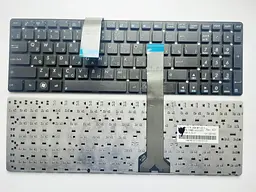 Клавіатура для ноутбуків Asus A55, K55, K75, X751 чорна без рамки RU/US