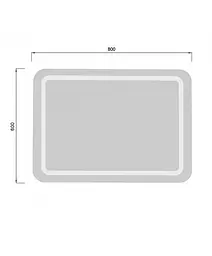 Дзеркало Мойдодир MD-LED 60x80/80x60 з LED-підсвіткою, Білий - мініатюра 2