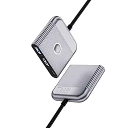 USB-Hub WIWU Traveling 3in1 USB C hub Wi-HB002 Сірий - мініатюра 3