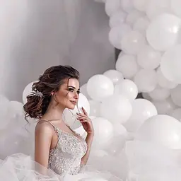 Кулька повітряна латексна 30 см (100) білий, матовий, IDEA7-DL-013 - мініатюра 4