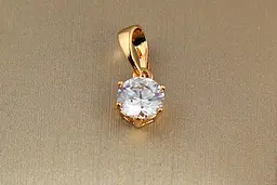 Кулон Xuping Jewelry білий камінь на шість кріплень 6 мм золотистий