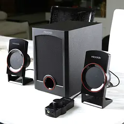 Акустична система 2.1 Microlab M-111, чорна з червоним - мініатюра 5