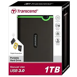 Зовнішній жорсткий диск Transcend StoreJet 25M3S 1 TB Iron Gray [TS1TSJ25M3S] [48533] - мініатюра 3