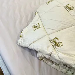 Ковдра двоспальна стьобана зимова зі штучної вовни Leri Max Pur Wool 21470 180х210 см коричнева - мініатюра 6