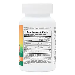 Вітаміни та мінерали NaturesPlus Animal Parade Vitamin C Sugar-Free 90 жувальних таблеток Апельсин - мініатюра 2