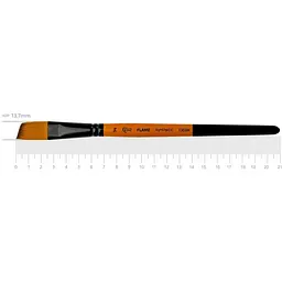 Пензель синтетика кутова FLAME 1368А №14 коротка ручка Rosa [CD]
