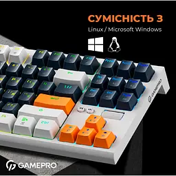 Клавіатура GamePro MK180 Hot-Swap Red Swich RGB USB White (MK180W) [121470] - мініатюра 10
