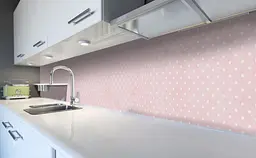 Кухонний фартух У білий Горошок ПВХ для декору 60х300 см Абстракція Рожевий Happy Pocket Z183899 - мініатюра 5