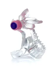 Ерекційне віброкільце Tongue Vibro CockRing Clear
