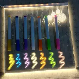 Дитячий нічник, дошка 3D для малювання з підсвіткою, USB, маркери 7 кольорів, 30×20 см - мініатюра 6