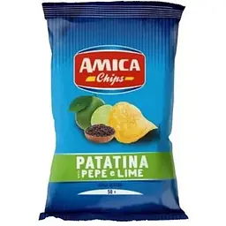 Картопляні чіпси зі смаком перцю та лайму Amica Patato Chips Pep&Lime 100 г