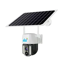 IP камера відеоспостереження автономна 4G із сонячною панеллю вулична Wi-Fi 4Мп слот Sim карти з обертанням та датчиком руху нічна зйомка двостороннє аудіо UKC Smart VC3-4G