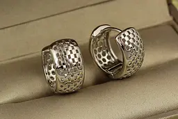 Сережки Xuping Jewelry кільця ситечко 1.5 см сріблясті - мініатюра 2